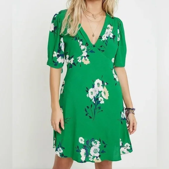 green emerald velvet dress Floral Embroidered Maxi Dress With Sheer Flutter Sleeves In Sage Multi